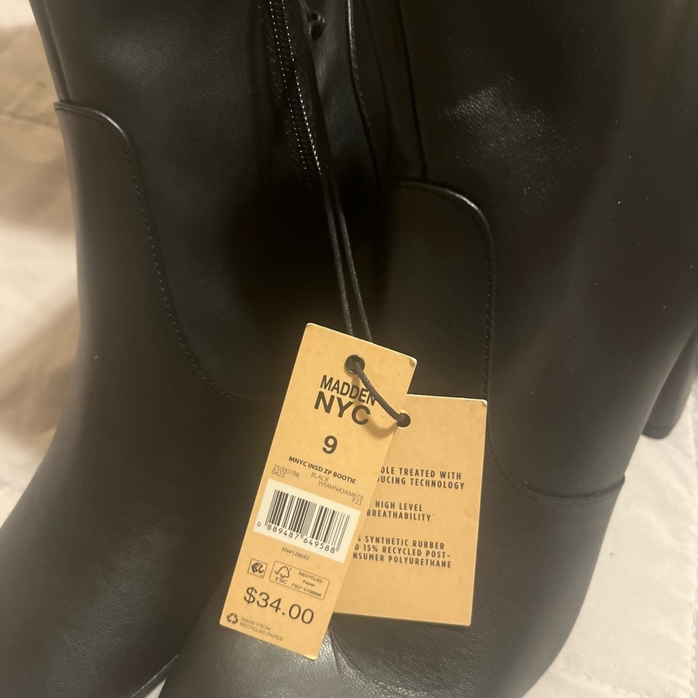 (SOLD) Madden Girl Black Heeled Boots